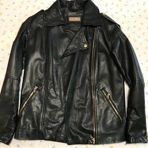 DANIER LEATHER BLACK BIKER JACKET